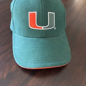 BRAND NEW Miami Hurricanes CAP HAT Signatures Green & Orange OSFM NCAA
